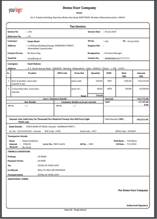 sales invoice